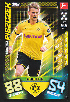 Lukasz Piszczek Borussia Dortmund 2019/20 Topps MA Bundesliga #85